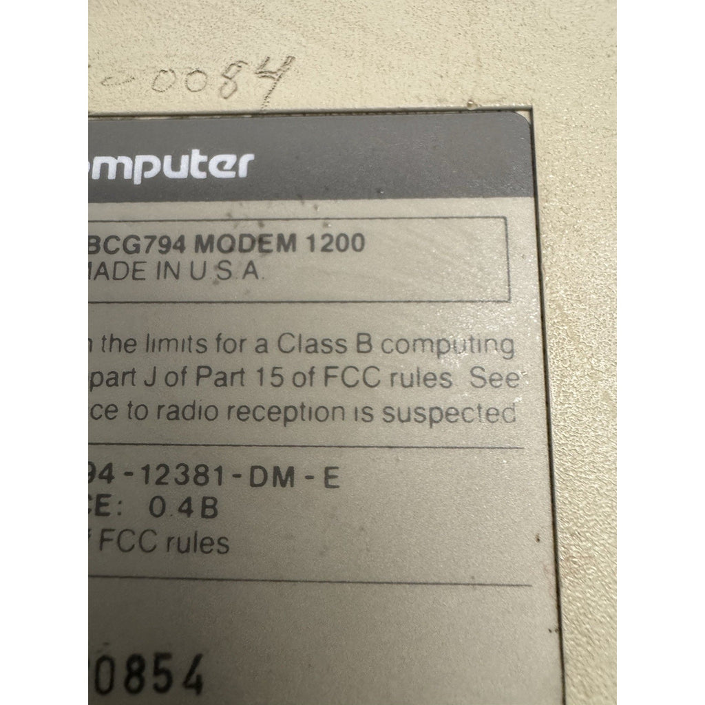VINTAGE Apple Modem 1200 - Serial MA 004651 Model A9M0301 UNTESTED