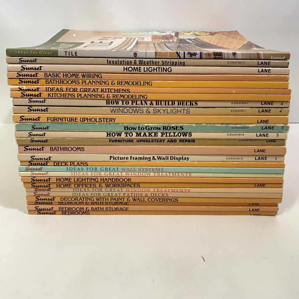 Lot of 26 Vintage Sunset Landscaping Gardening, Home Improvement Books