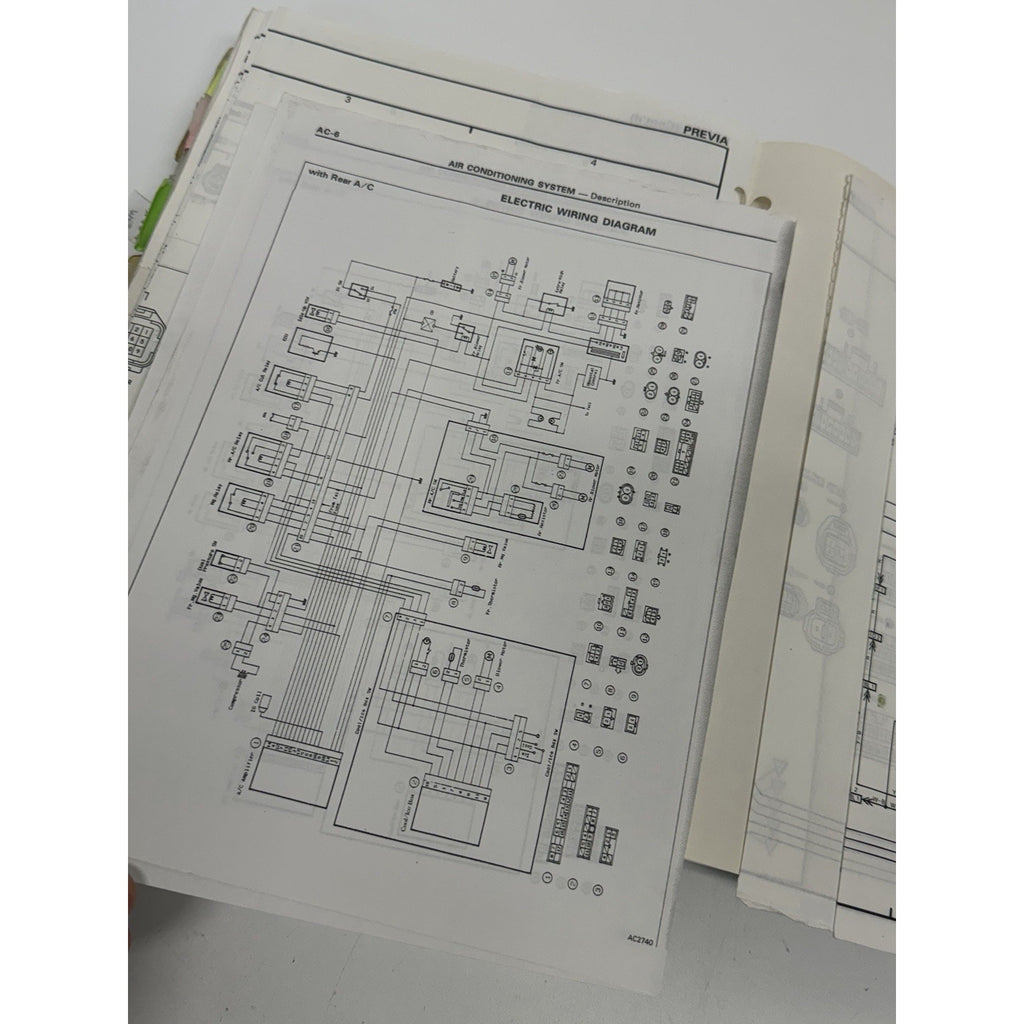 VINTAGE 1991 Toyota Previa Repair Manual OEM RM178U