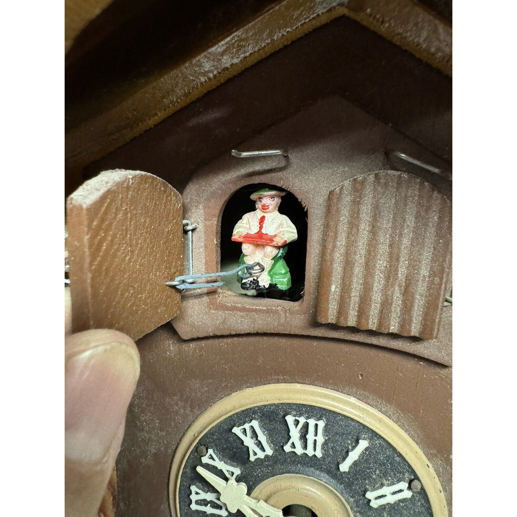 Vintage Cuendet Musical Swiss Chalet Cuckoo Clock Hunting Danube UNTESTED