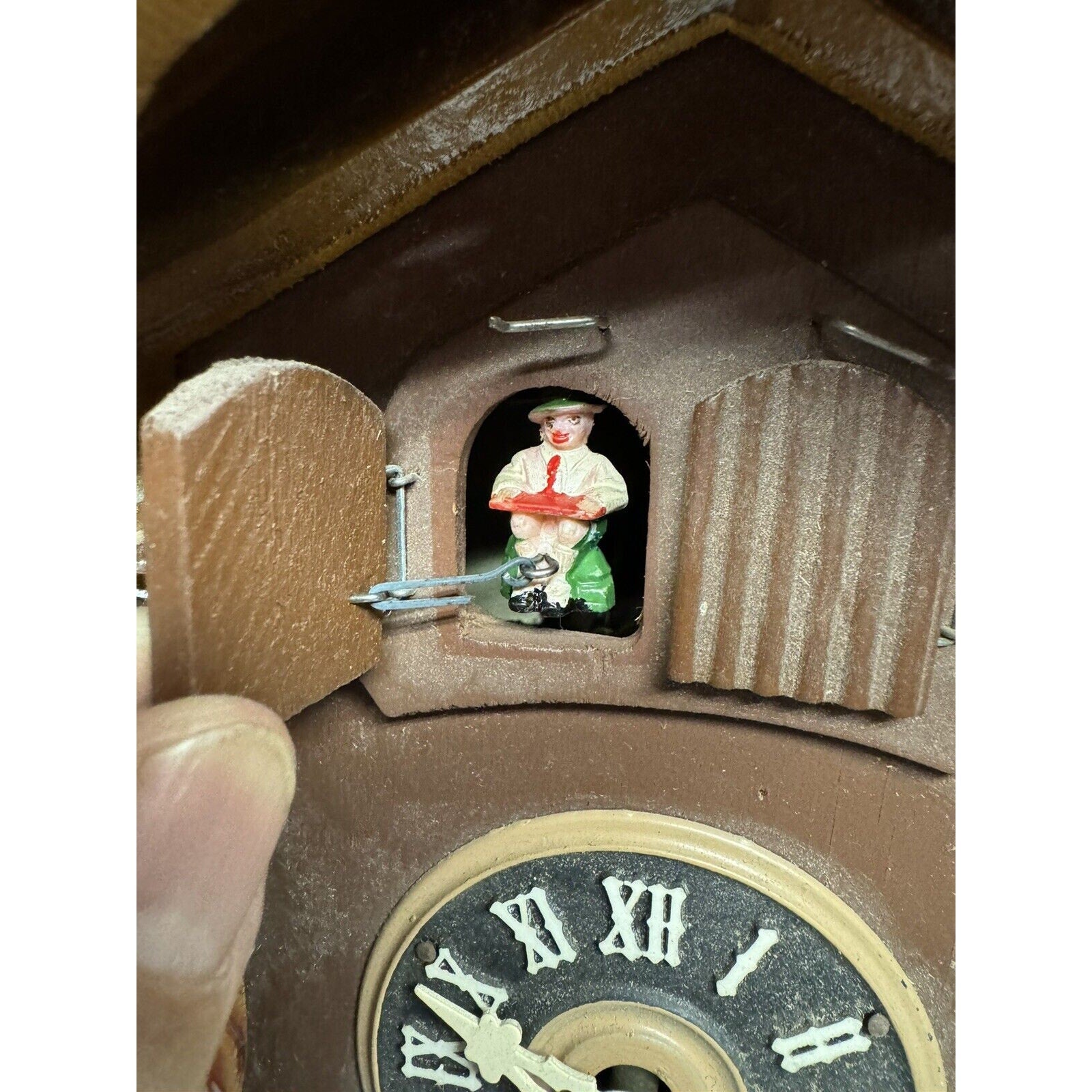 Vintage Cuendet Musical Swiss Chalet Cuckoo Clock Hunting Danube UNTESTED