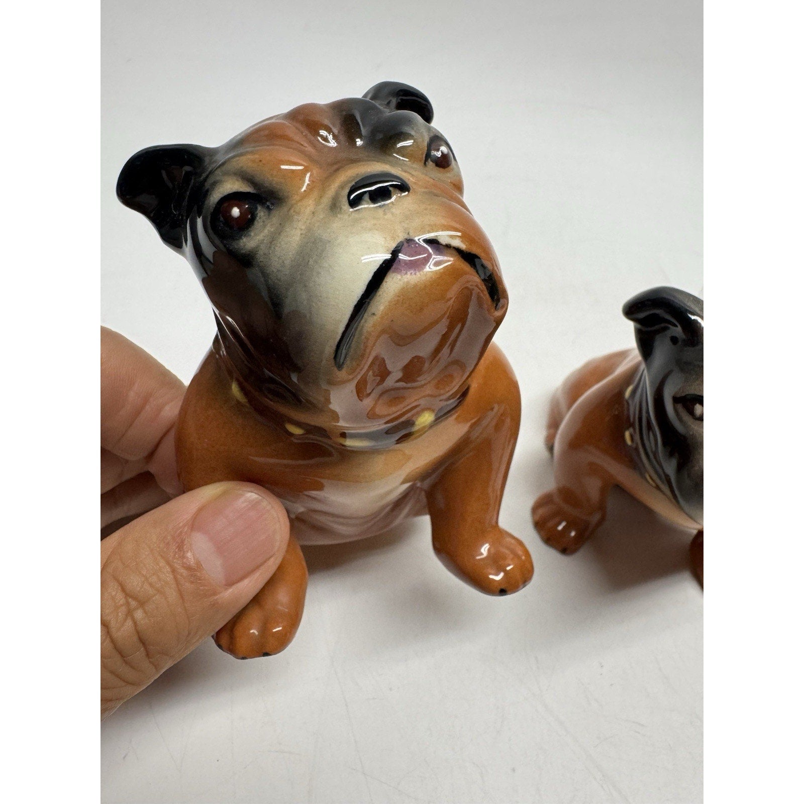 VINTAGE Lot of 3 Marston Mack Bull Dog Salt Pepper Shakers Ceramic California
