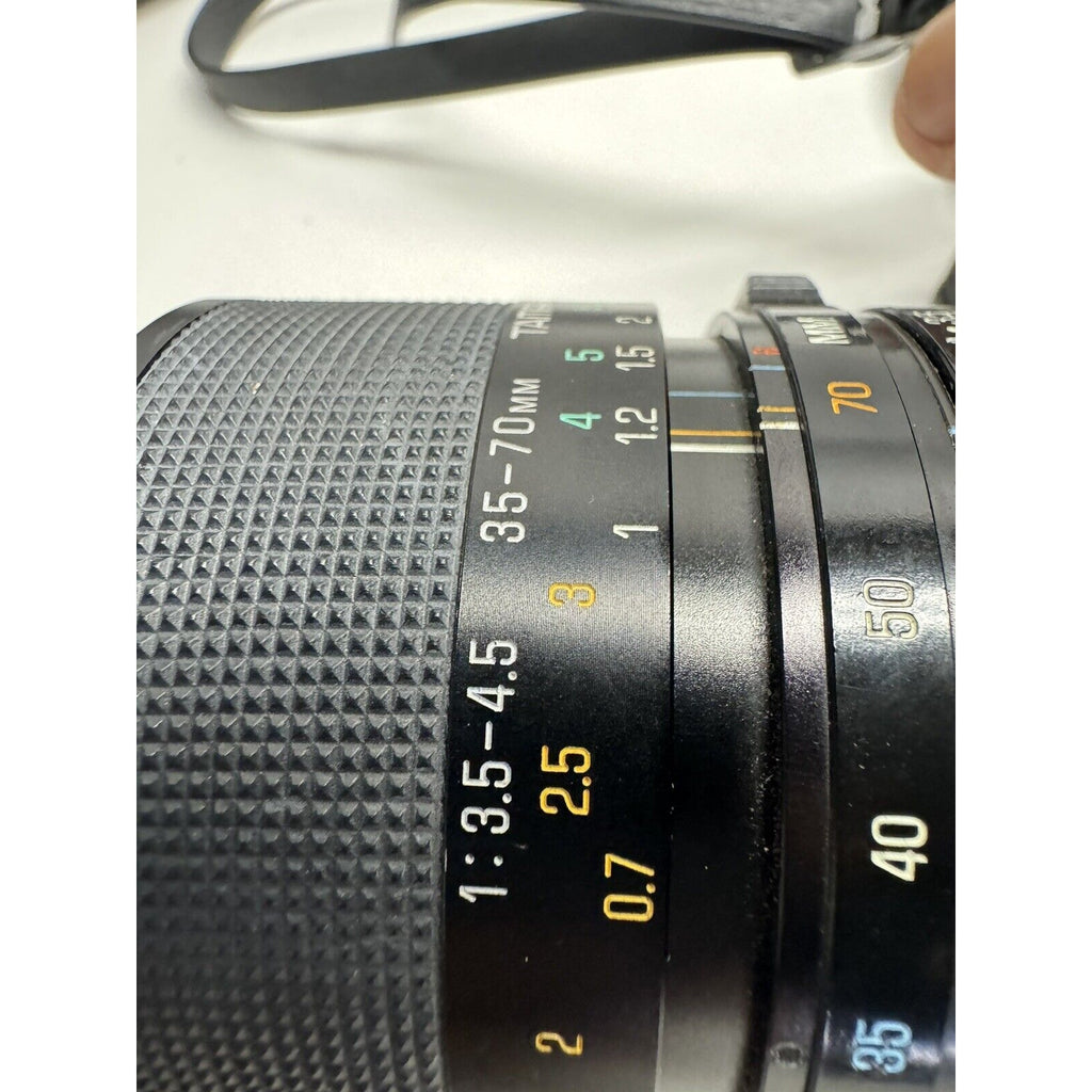 Vintage Sears T.L.S. 35mm Camera with Tamron Lens. Not Tested. AS IS