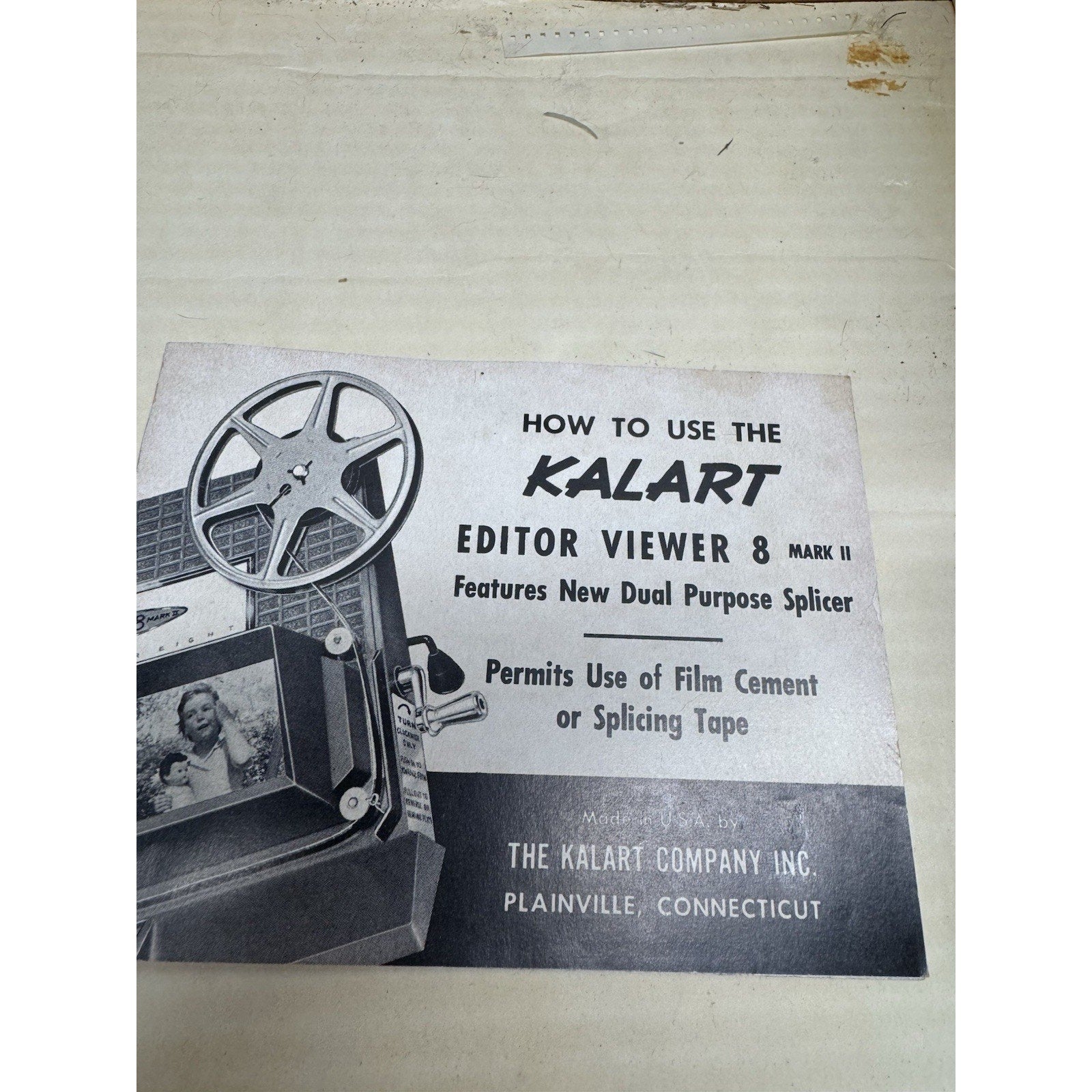 VINTAGE Kalart Editor-Viewer Eight Mark II With Original Box Made in USA