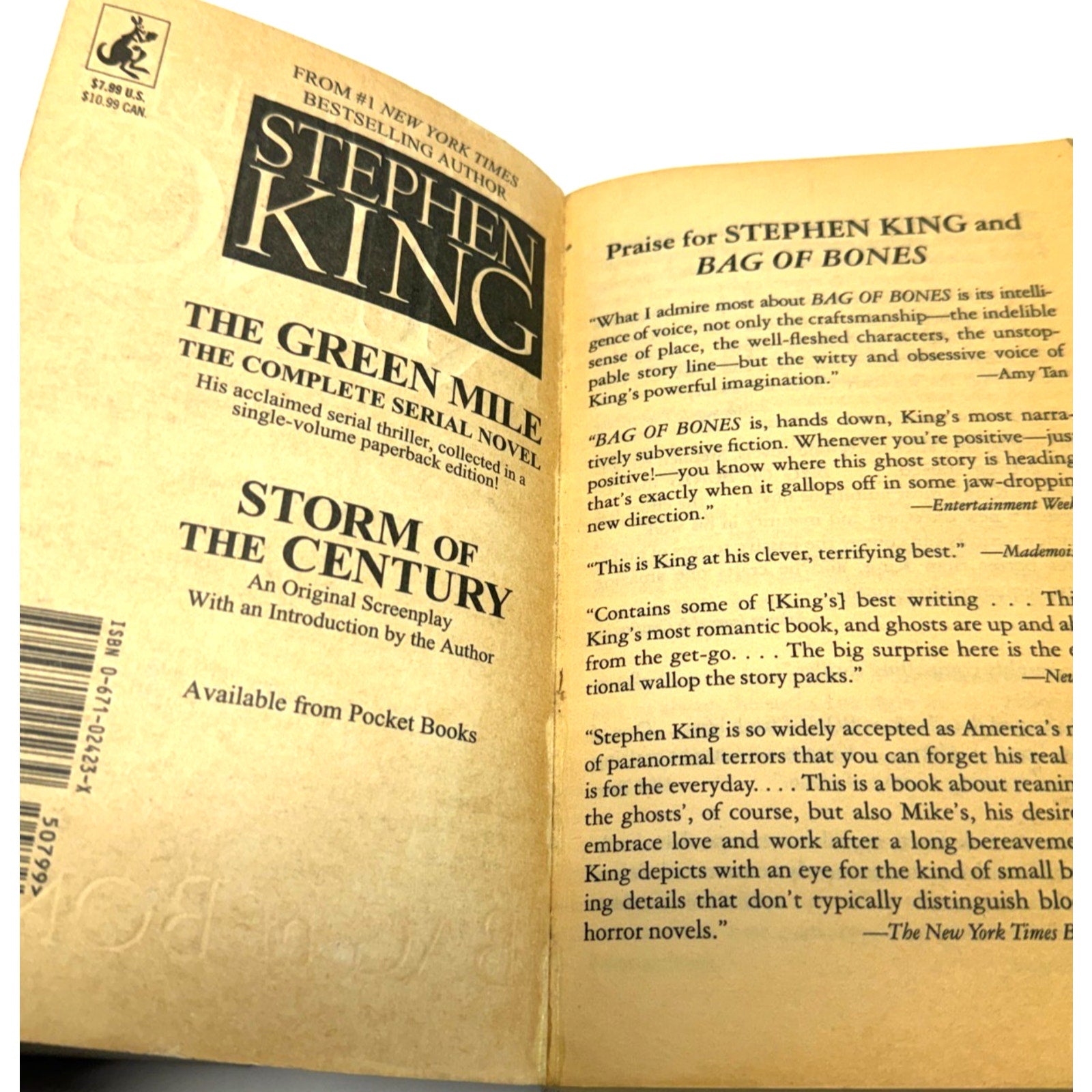 VINTAGE Lot of 3 Stephen King - Bag of Bones, Dark Tower, Everything's Eventual