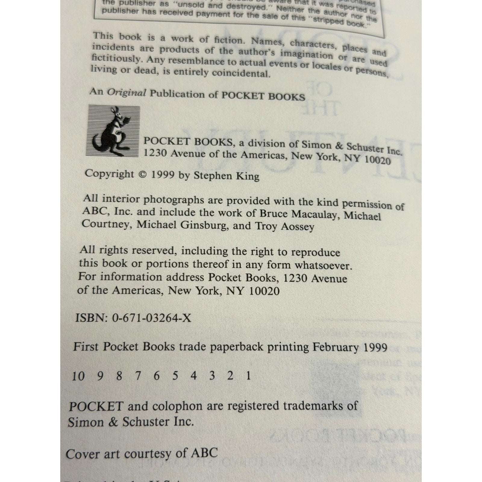 Vintage Storm of the Century by Stephen King - 1999