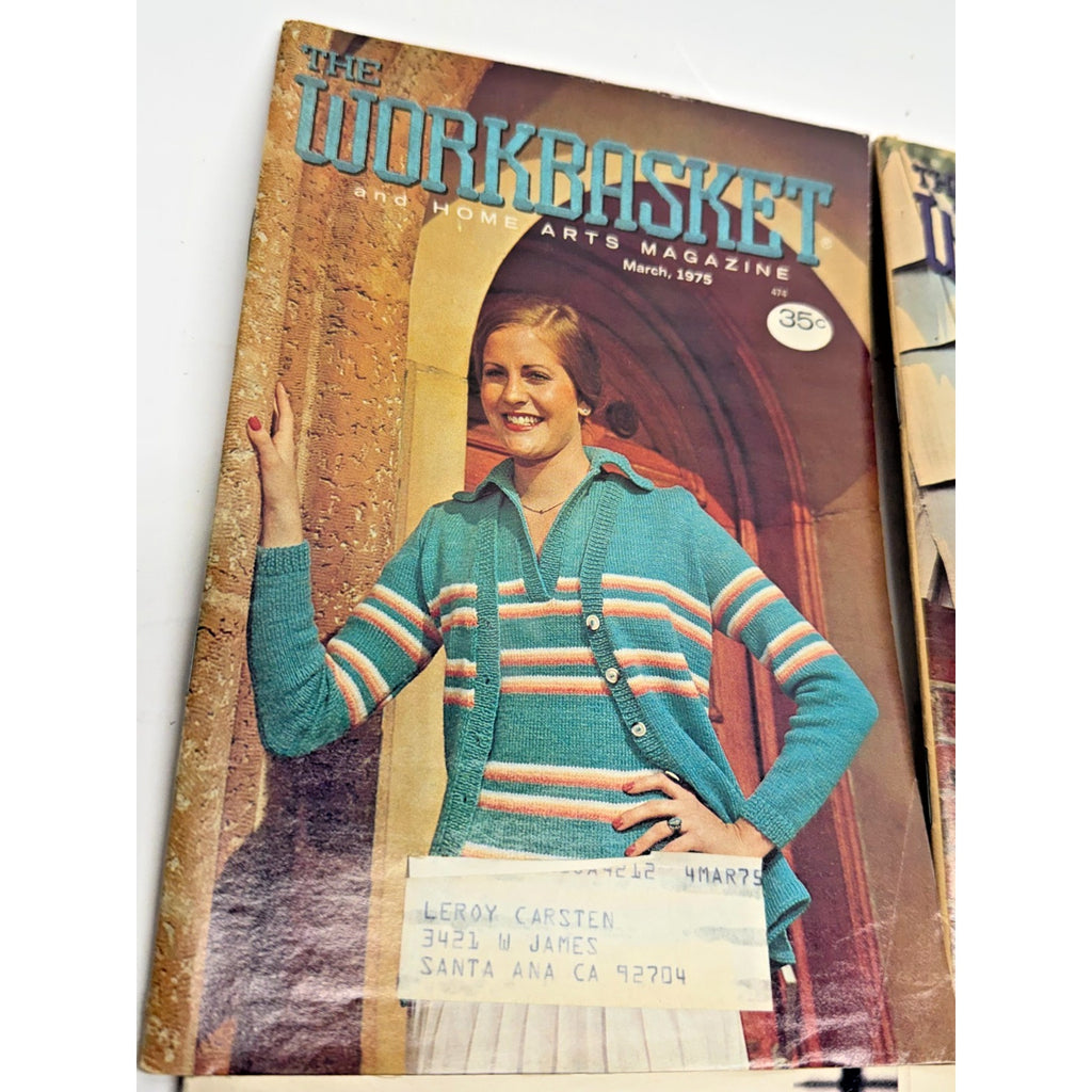 Vtg LOT of 4 Workbasket Magazine VINTAGE 1970 1971 Crochet Knitting Sewing