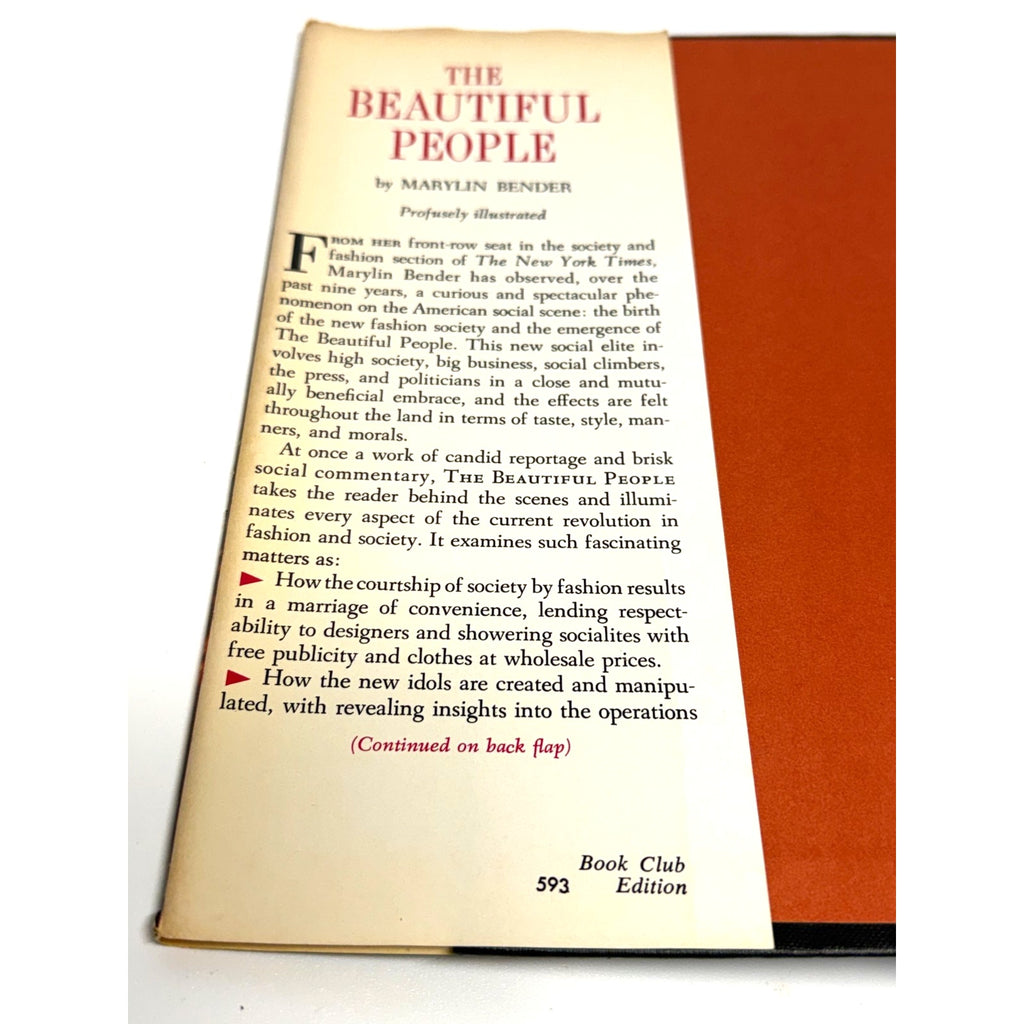 Vtg The Beautiful People Marylin Bender 1967 Third Impression Fashion Society