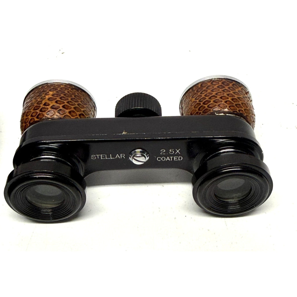 Vintage Stellar 2.5x Coated Opera Glasses Theater Binoculars with Case