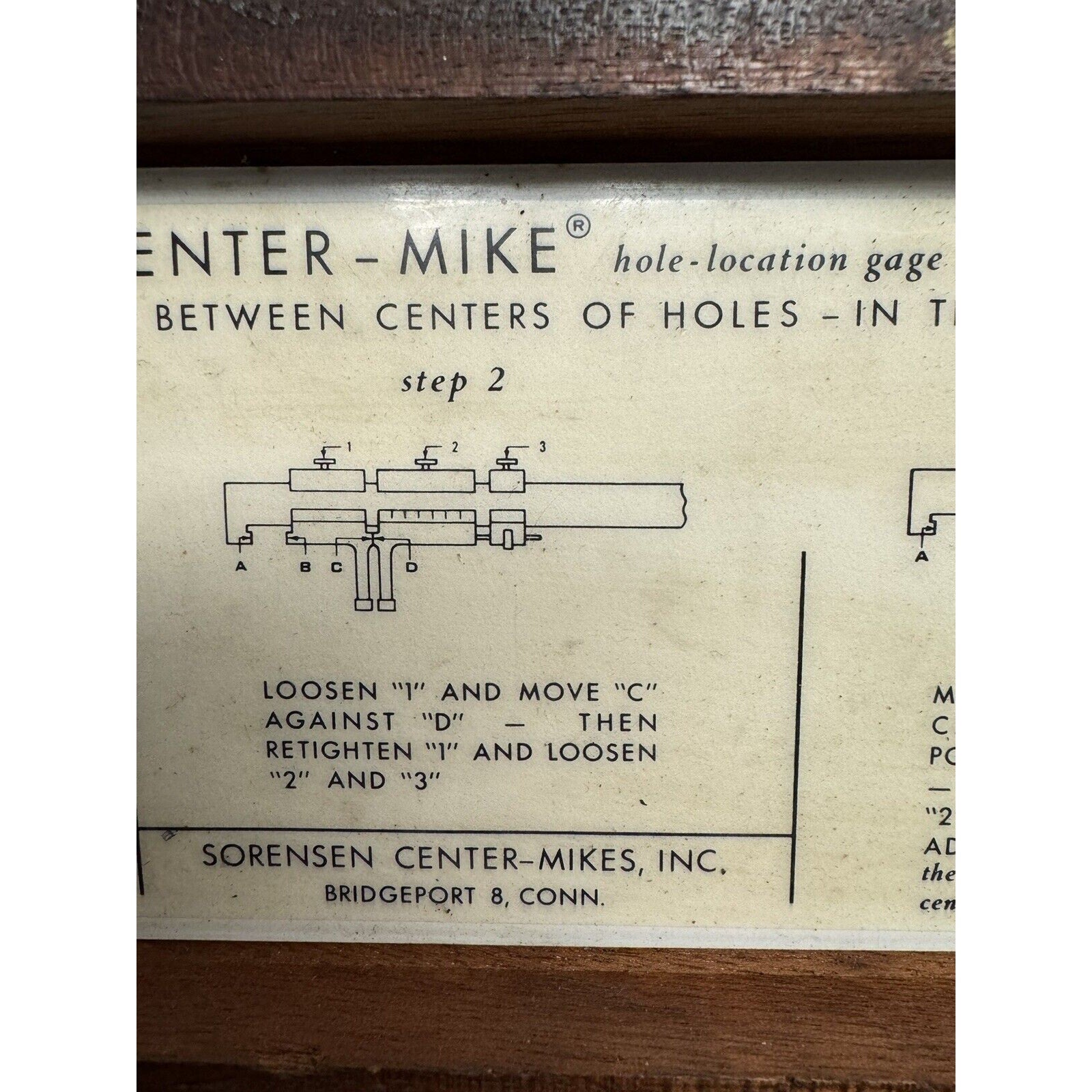 VINTAGE Sorensen Center-Mike Center Distance Gage Model A7 w/Case EXCELLENT COND