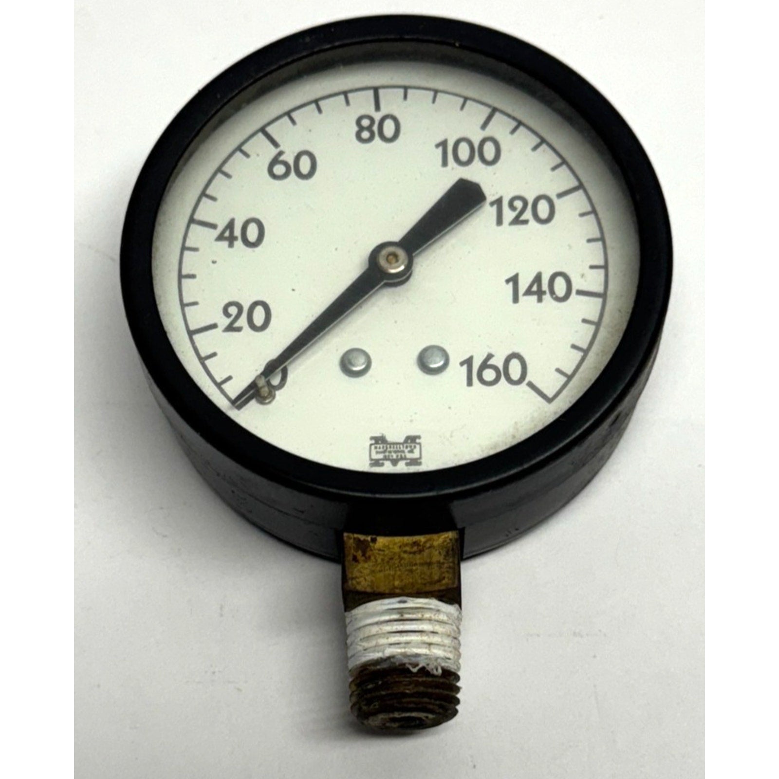 Vintage Marsh Instrument Co Pressure Gauge Black