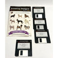 Vintage Amazing Designs Dogs Collection IV Embroidery Design Pack 4 Floppy Disks