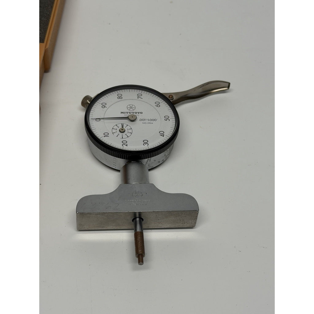VTG Mitutoyo 2904 Dial Depth Gage .001"-1.000" Indicator Hardned Stainless Japan