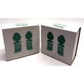 VTG NEW Dept.56 Lot of 2 Village Stone Corner Posts with Holly Tree #52649