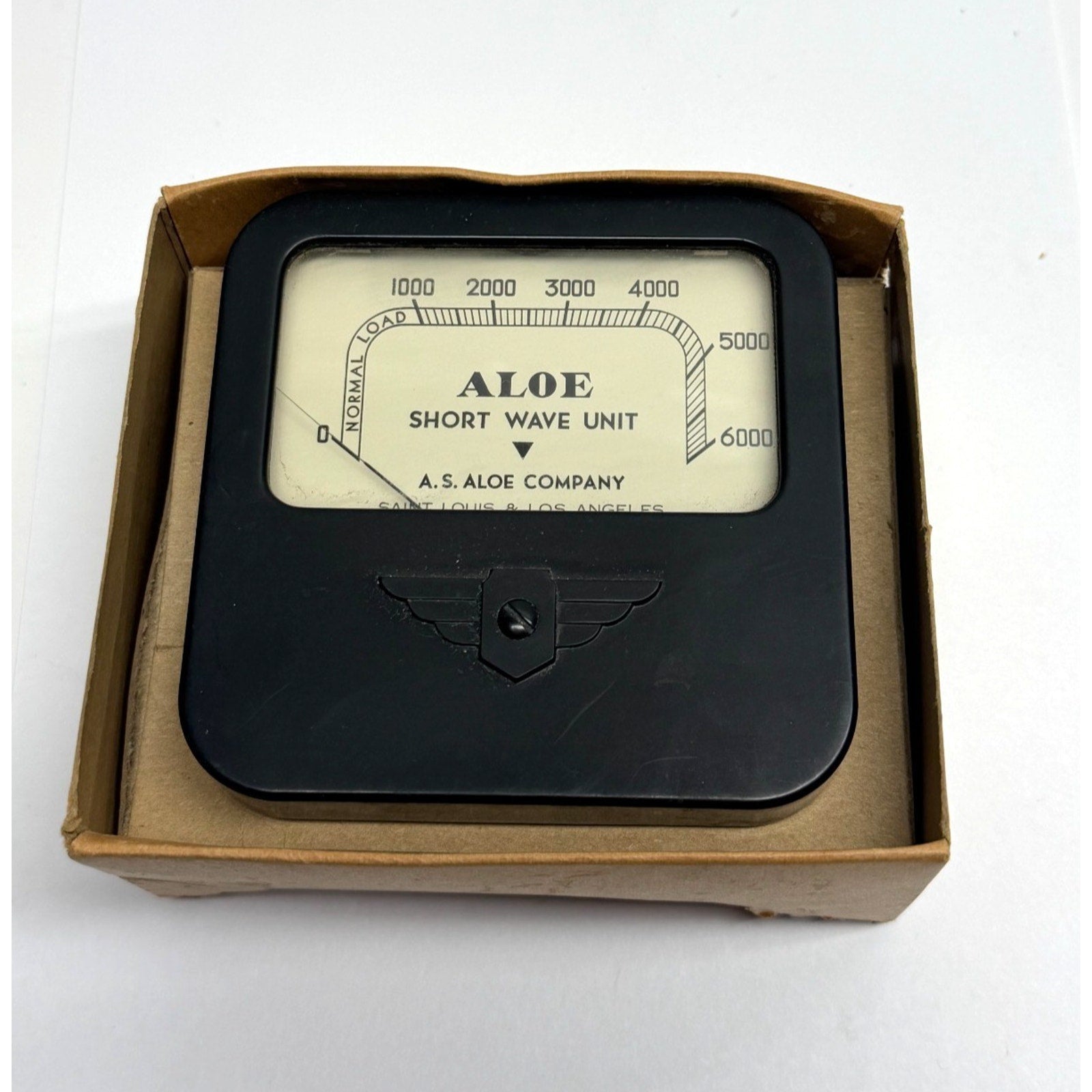 Vintage A.S. Aloe Co. Short Wave Unit Meter - Antique Diathermy Medical Oddity