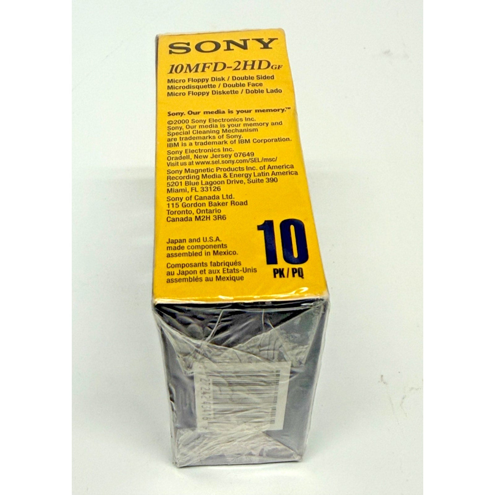 Vintage Sony 2HD Floppy Diskettes IBM Formatted 1.44 MB 3.5 Inch 1- 10 Pack