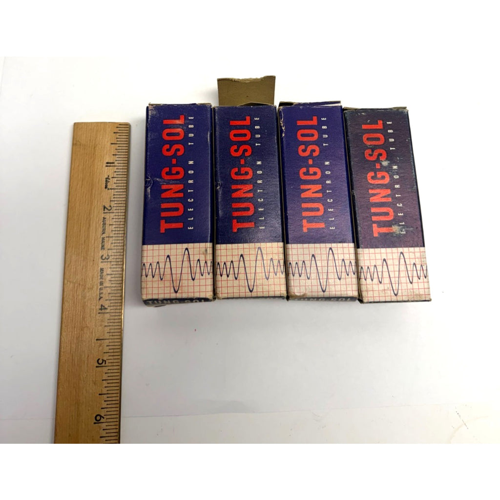 Vintage Lot of 4 Tung-Sol Vacuum Tubes - NOS 6AC7, 6AH4GT, 6AG7, 6AU5GT