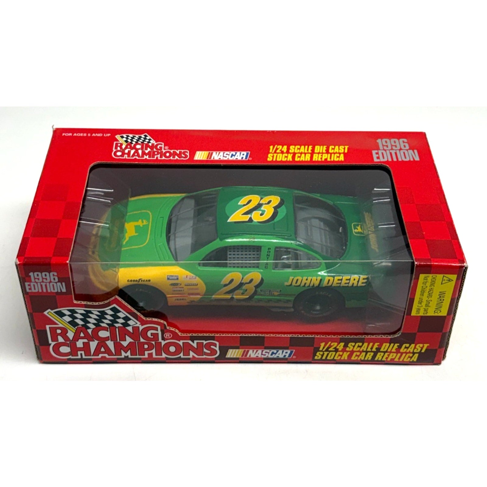 Vintage SEALED Racing Champions 1996 Chad Little #23 John Deere 1:24 Scale Bank