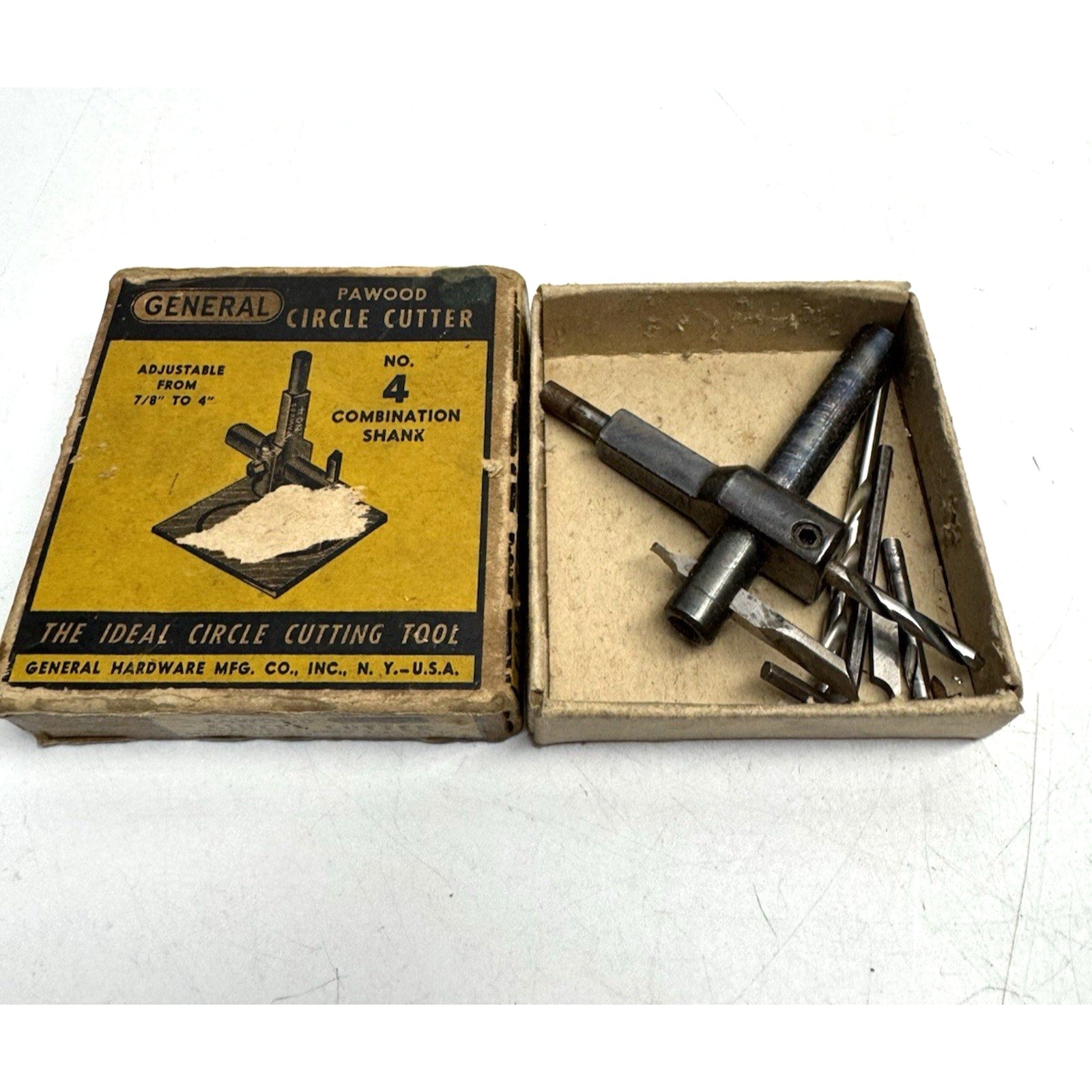 VINTAGE PAWOOD GENERAL Circle Cutter No 4 Tool Made in USA
