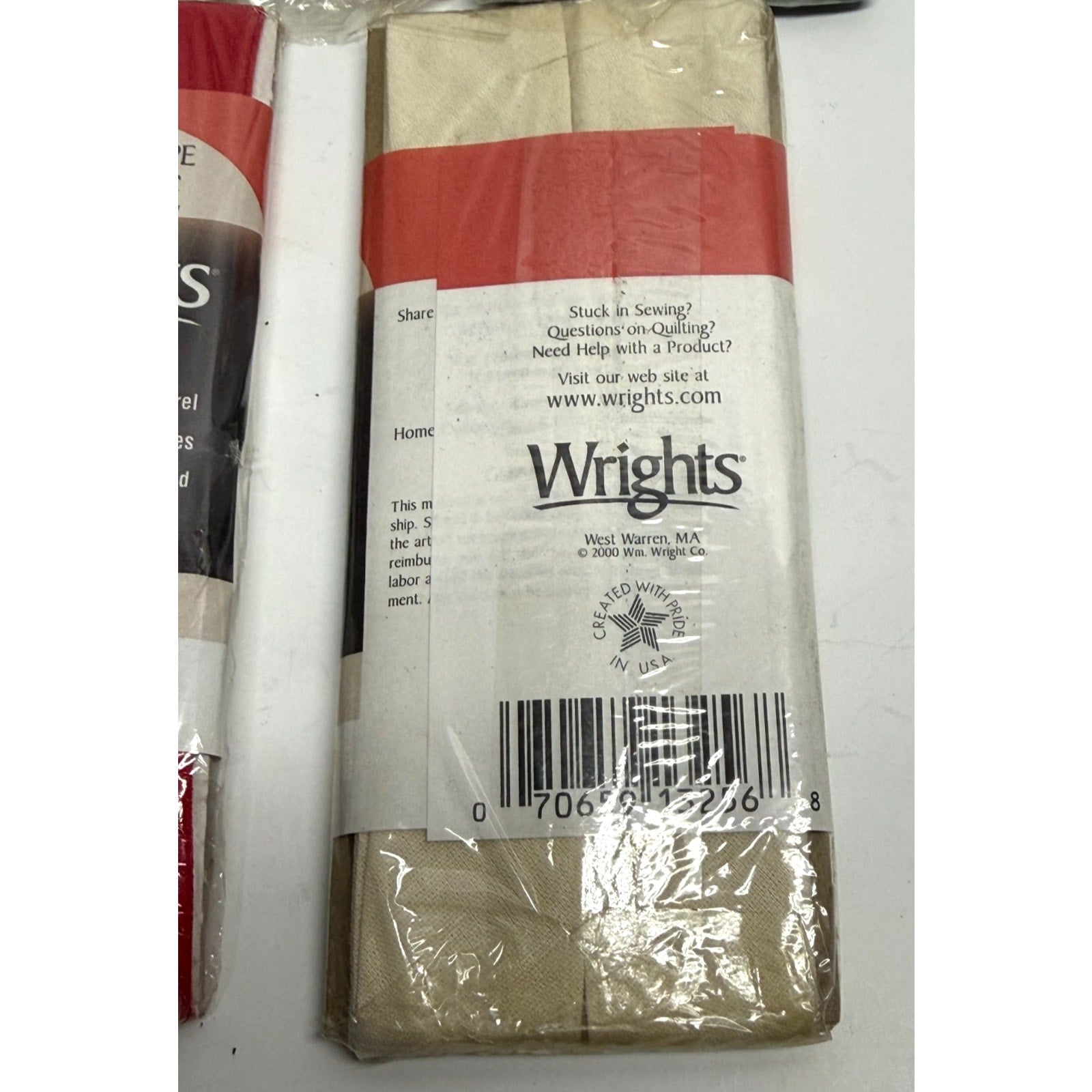 Vintage NEW Lot of 5 - Wrights - Double Fold, Bias, Metallic Tape