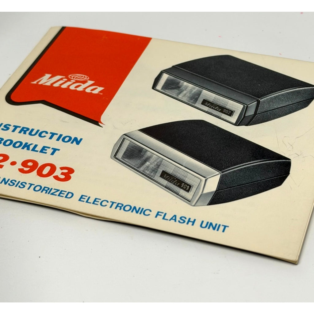 Vintage NEW Milda 903 Transistorized Electronic Camera Flash Unit w/ Box Manual