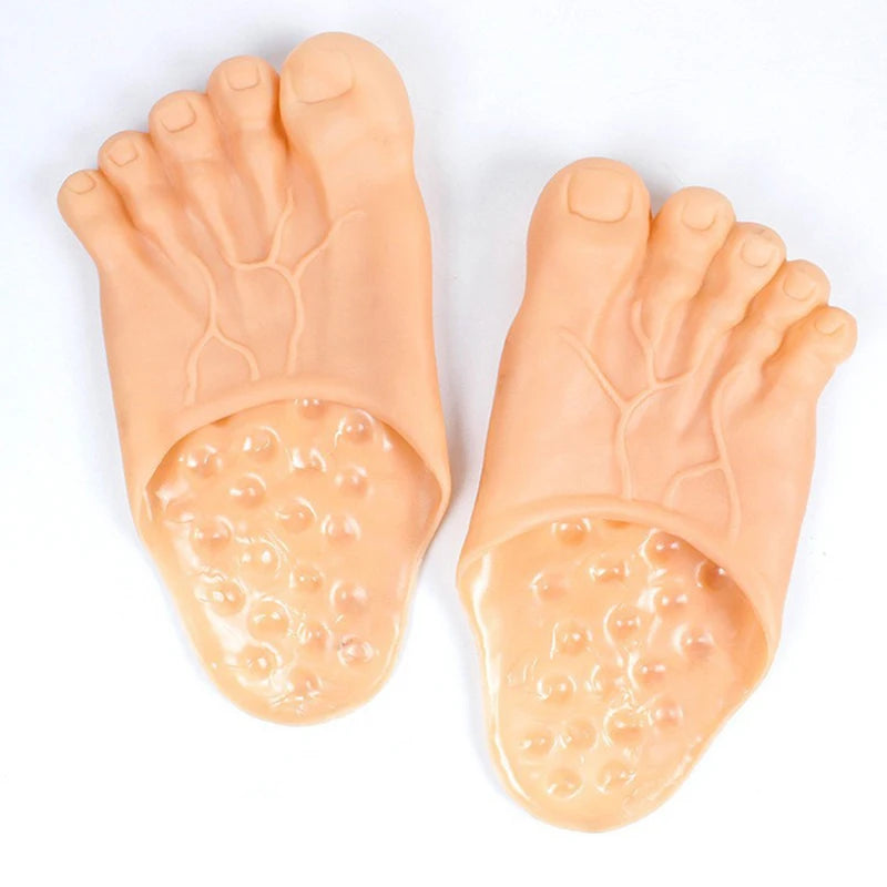 Step Into Fun with Our Hilarious Big Foot Slippers for Men and Women - Perfect for Pranks and Cozy Bathroom Wear!