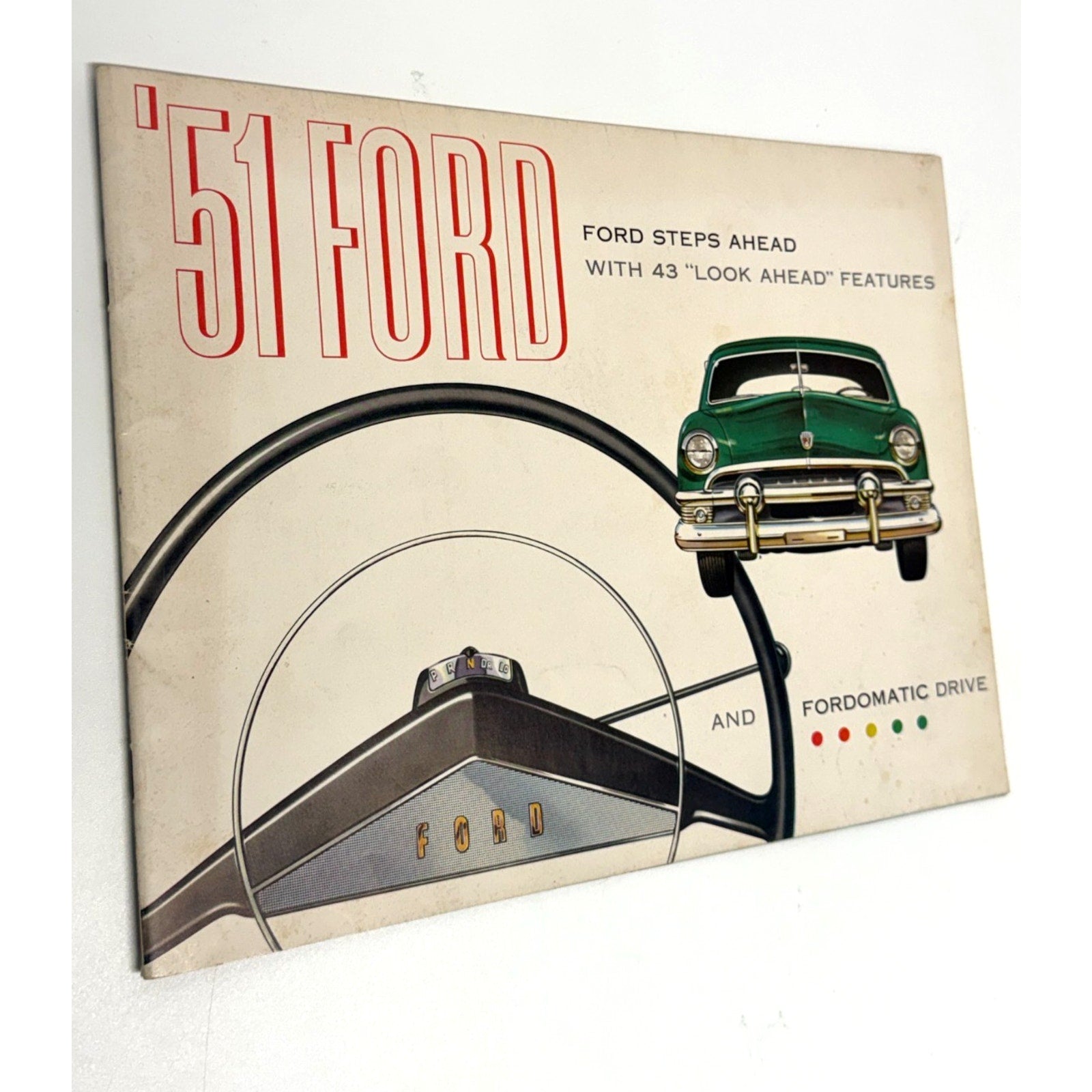 Vtg 1951 Ford Steps Ahead with 43 Features Sales Brochure Fordomatic Drive