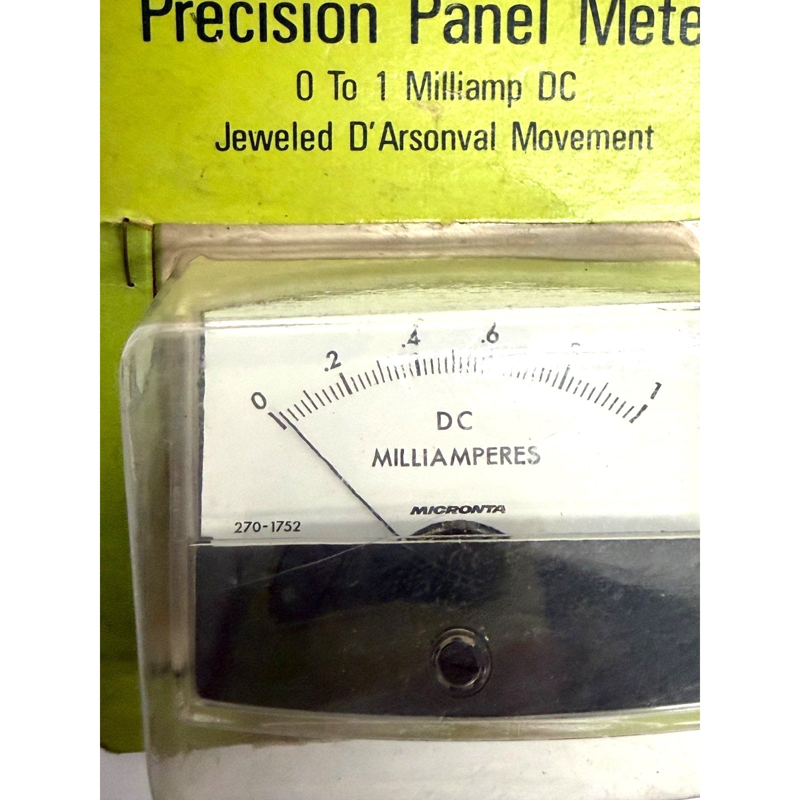 Vtg New Radio Shack Micronta Precision Panel Meter 0 - 1 Milliamps DC 270-1752