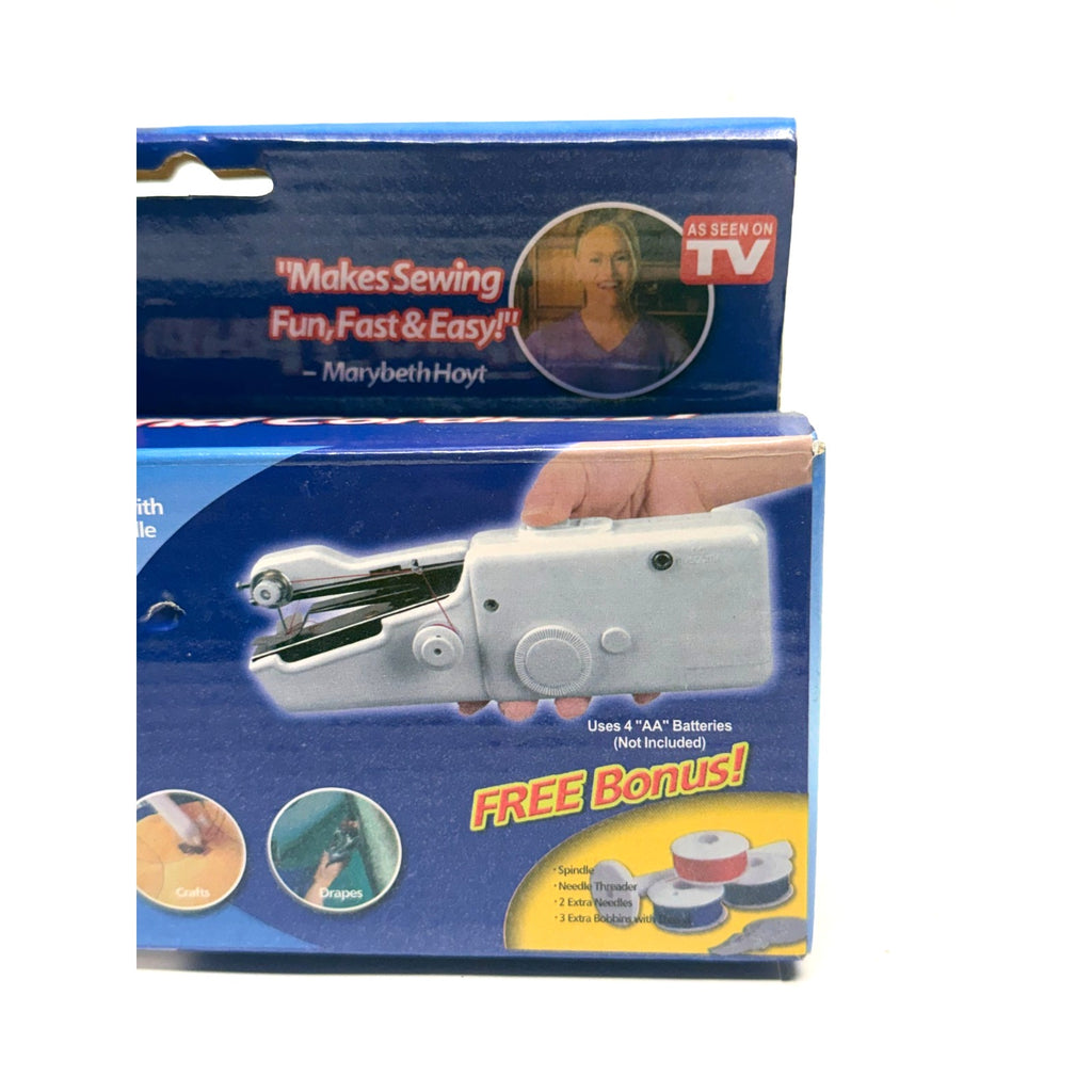 Vintage Handheld Electric Portable Mini Sewing Machine for Fabric, Clothes