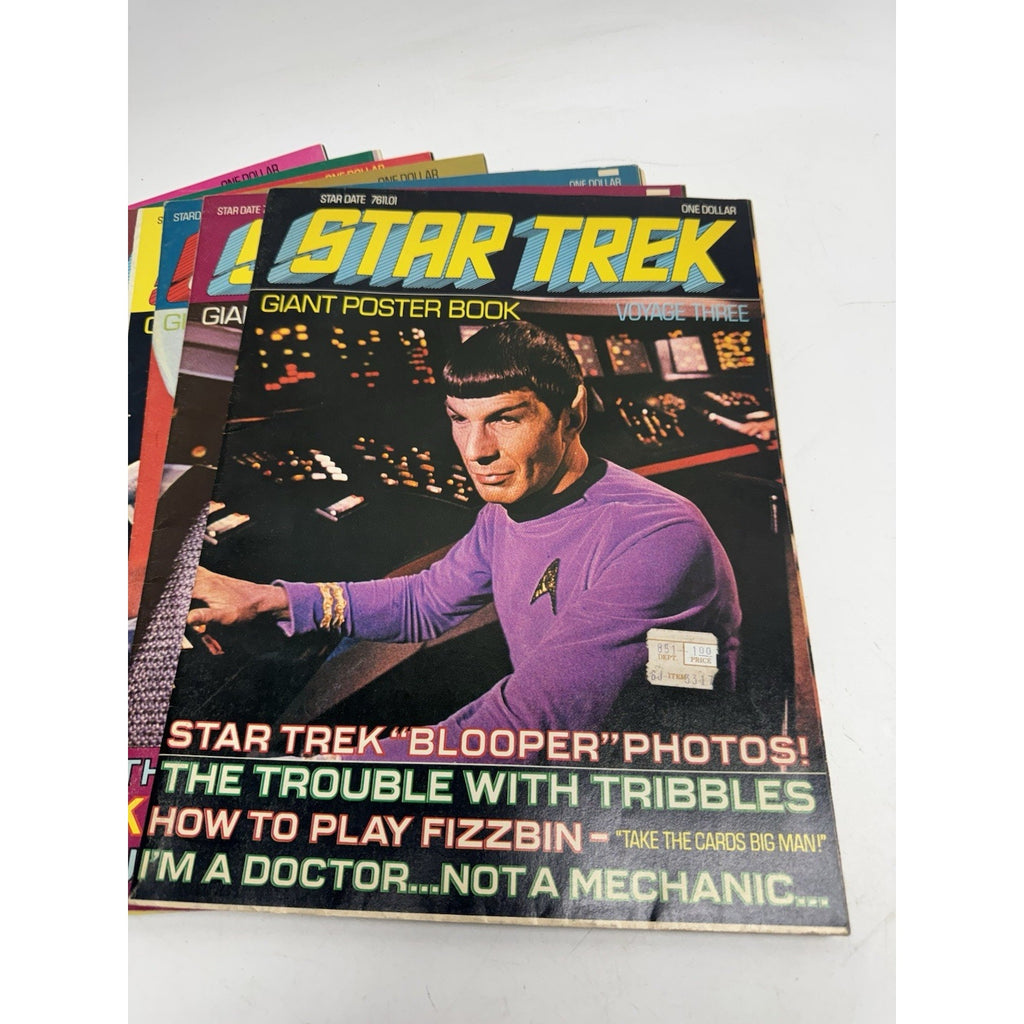 VINTAGE Lot of 11 Star Trek Giant Poster Book Voyages Poster Books