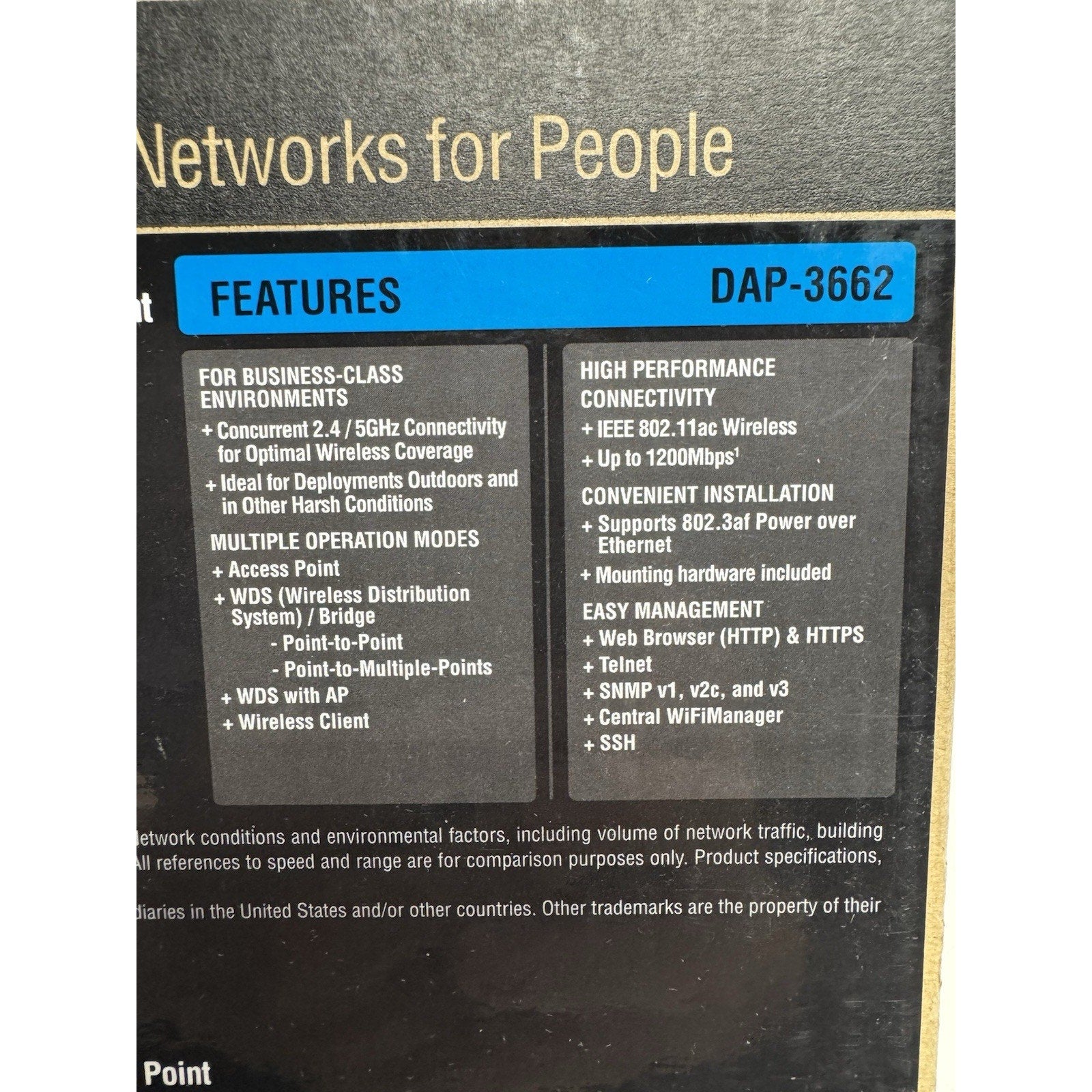 FACTORY SEAL D-Link DAP-3662 Wireless AC12 00 Dual-Band Outdoor PoE Access Point