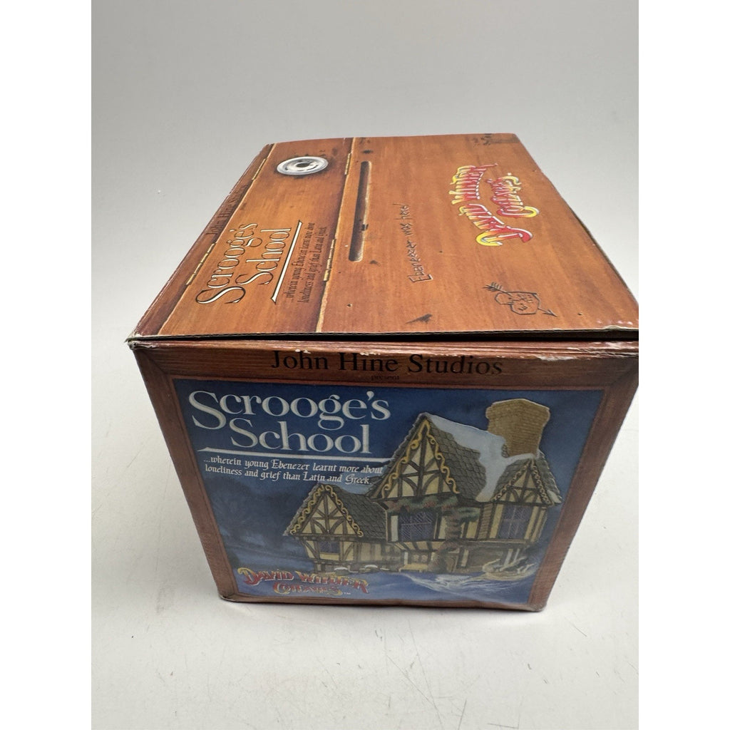 VINTAGE 1992 David Winter Cottages Scrooge's School John Hine Studios Christmas