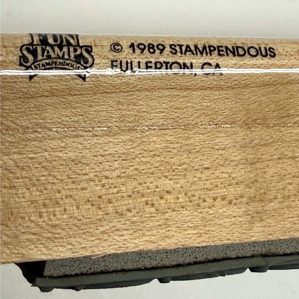 VTG Rubber Stamp Lot (3): Hero Arts Bear, Stampendous "Warmest Wishes", Floral