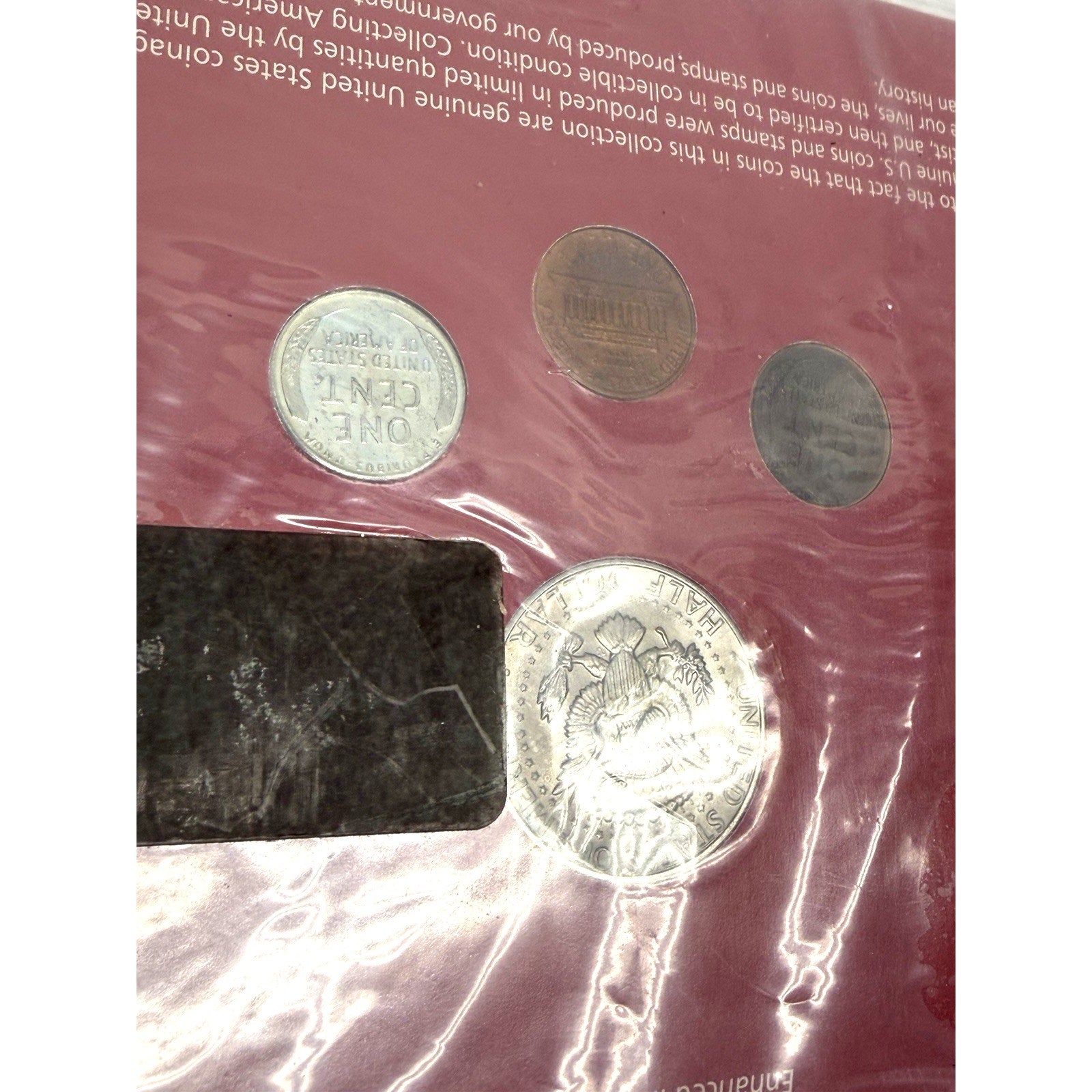 VTG NOS 1980 Strange But True Lincoln Kennedy Coin And Stamp Lot Panel JFK Half
