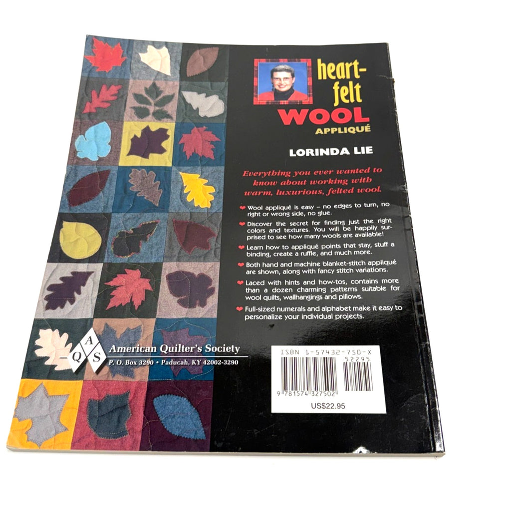 Vintage Heart-Felt Wool Applique Lorinda Lie How To Guide To Felt Appliqué Book
