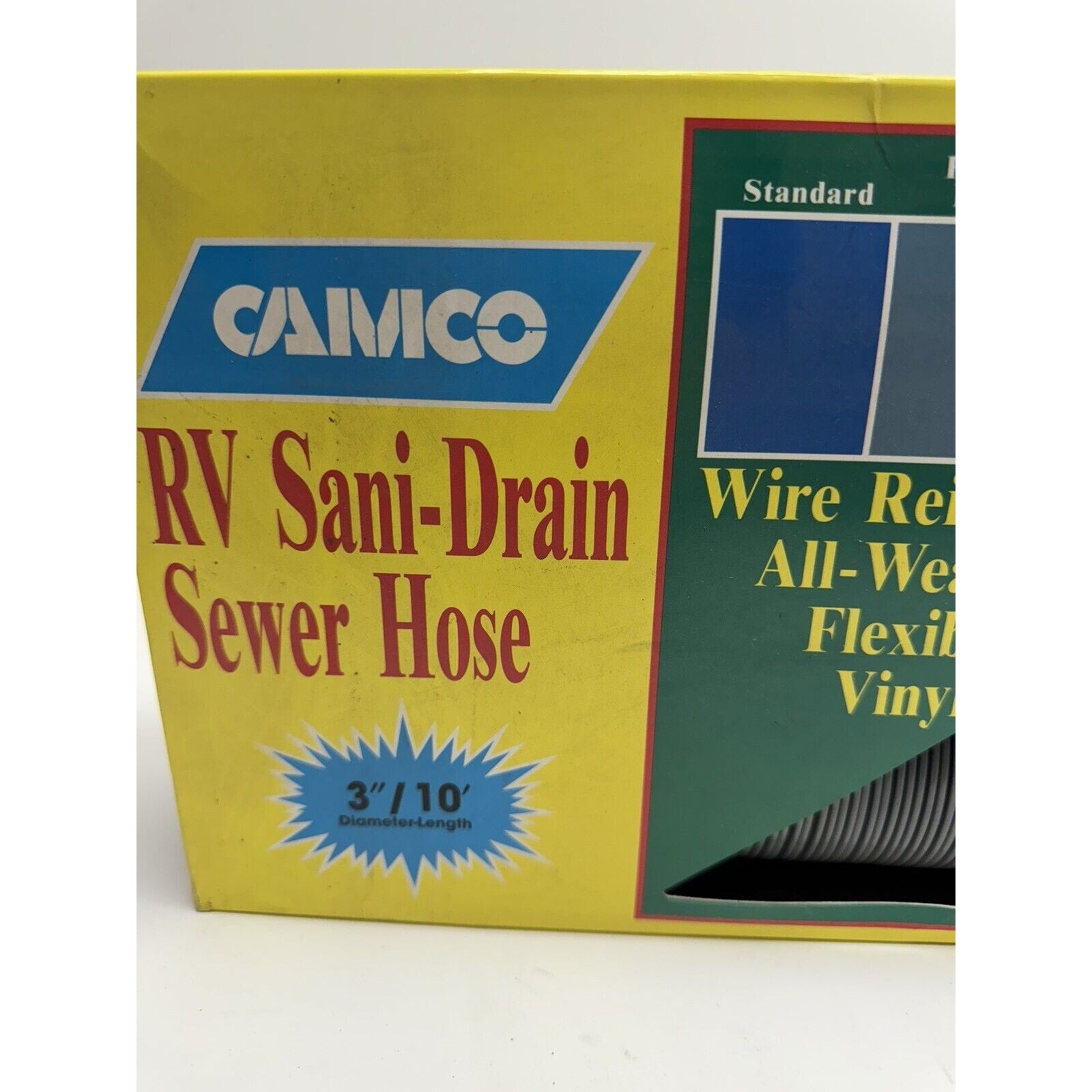 VINTAGE NOS CAMCO RV SANI-DRAIN SEWER HOSE 3"/10 FT. MODEL 27409 MADE IN USA