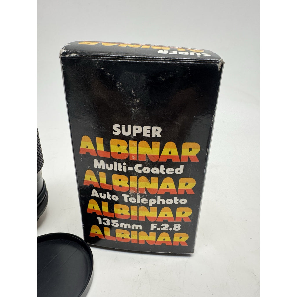 Vintage NOS Super Albinar 135MM F 2.8 Auto Telephoto Coated Lens Canon AE JAPAN