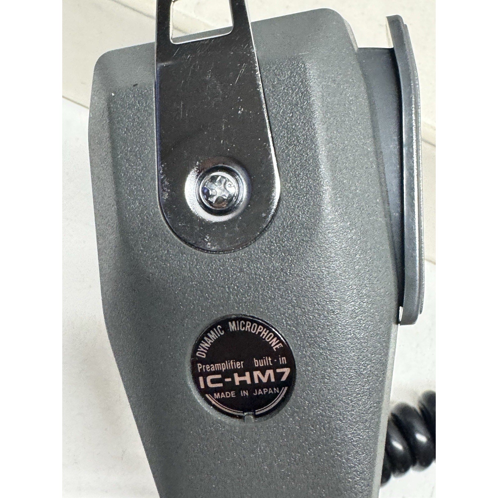 VINTAGE NOS ICOM IC-HM7 Hand Microphone Black Amateur Radio Made in Japan