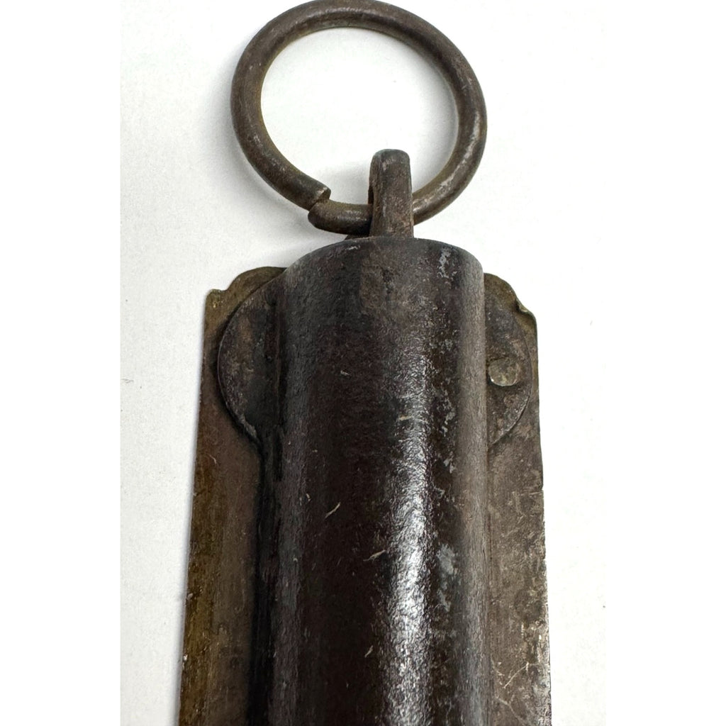 ANTIQUE MORTON'S BALANCE NO. 2 BRASS HANGING SCALE WEIGHS UP TO 24 POUNDS