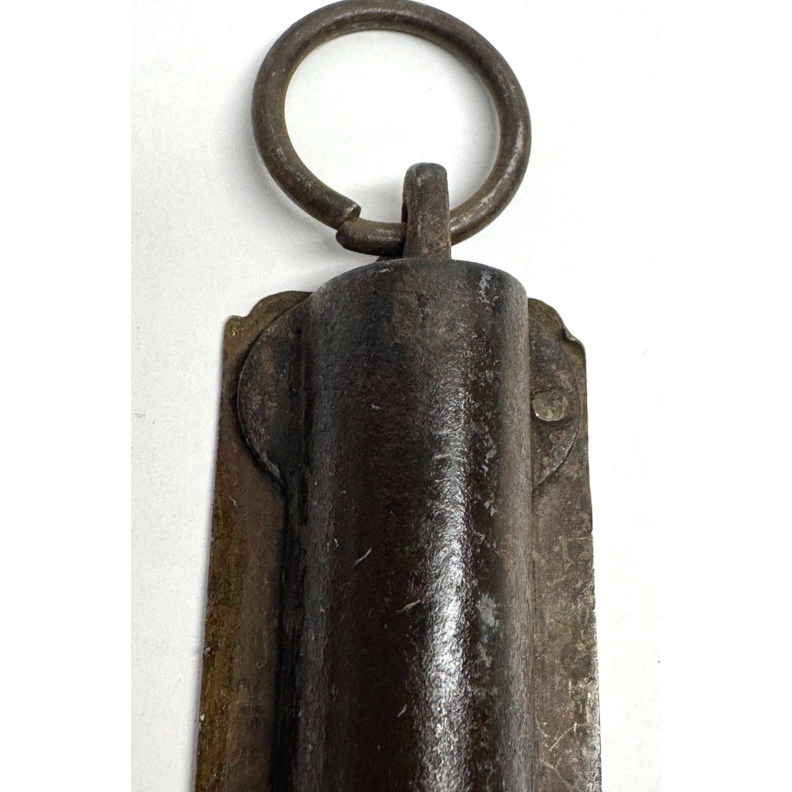 ANTIQUE MORTON'S BALANCE NO. 2 BRASS HANGING SCALE WEIGHS UP TO 24 POUNDS