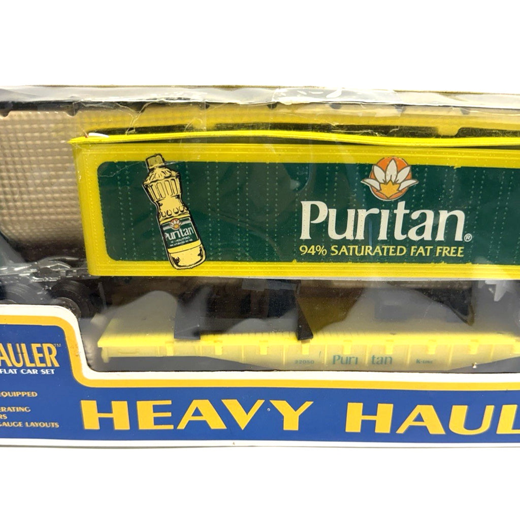 VINTAGE NOS K-LINE O Gauge Heavy Hauler Puritan Tractor Trailor On Flatcar 22050