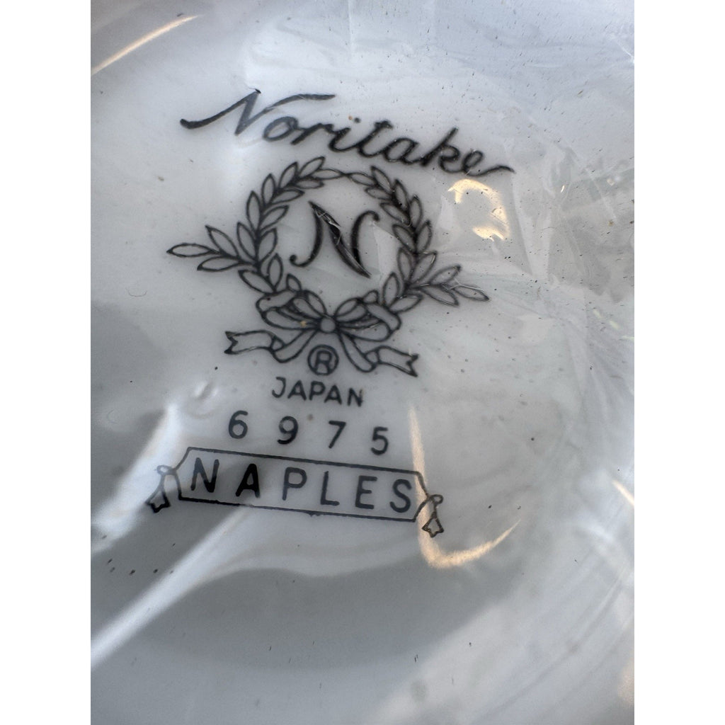 VINTAGE Noritake Japan 6975 Naples White Gray Scroll Porcelain Set of 23 Pieces