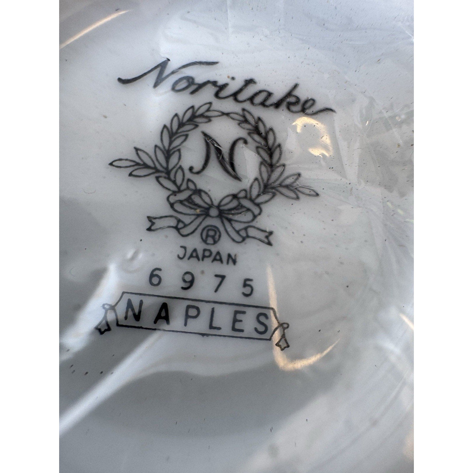 VINTAGE Noritake Japan 6975 Naples White Gray Scroll Porcelain Set of 23 Pieces