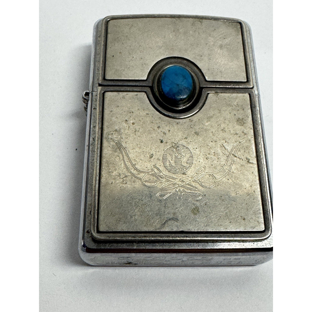 VINTAGE 2004 Zippo Engraved Whisky Jack Daniels Old No. 5 - Turquoise Stone USA