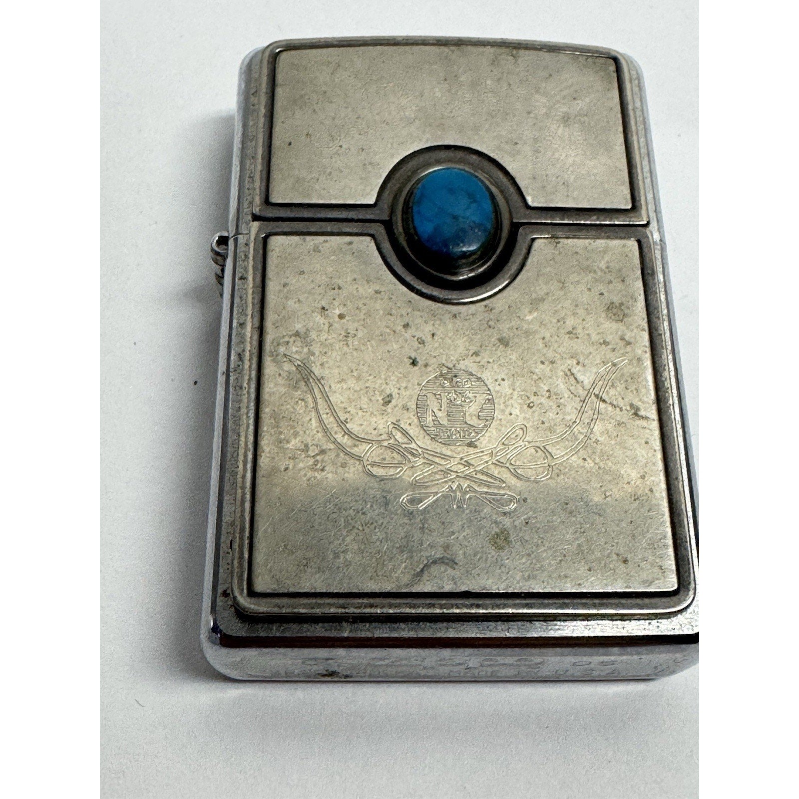 VINTAGE 2004 Zippo Engraved Whisky Jack Daniels Old No. 5 - Turquoise Stone USA