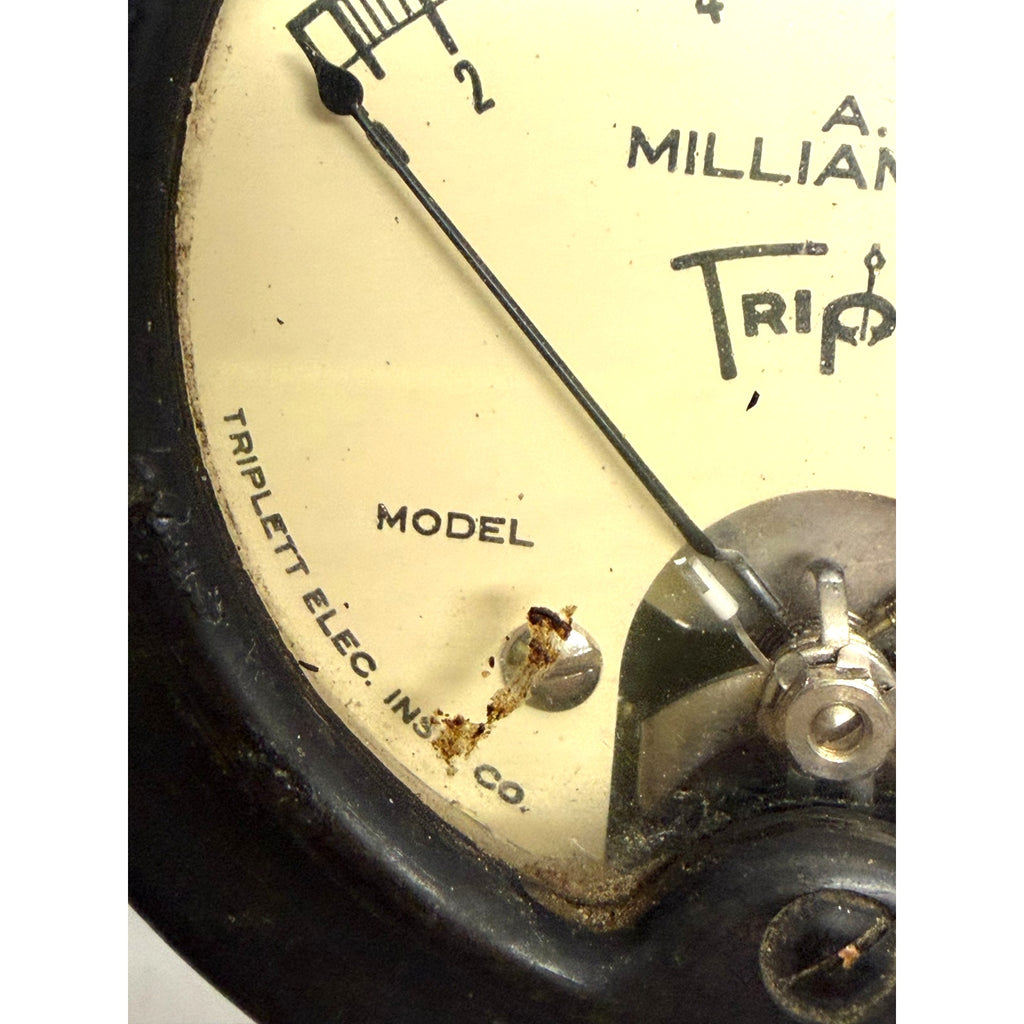Vintage Triplett Model 331 AC Milliamperes Panel Meter