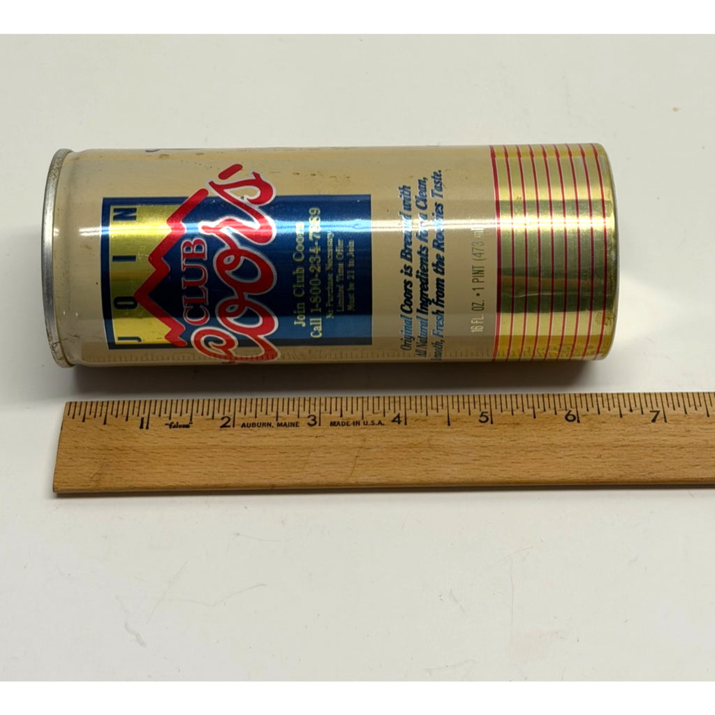 Vtg 1970s 1980s Coors Original Beer Can 16oz (1 Pint) Aluminum Pull Tab Empty