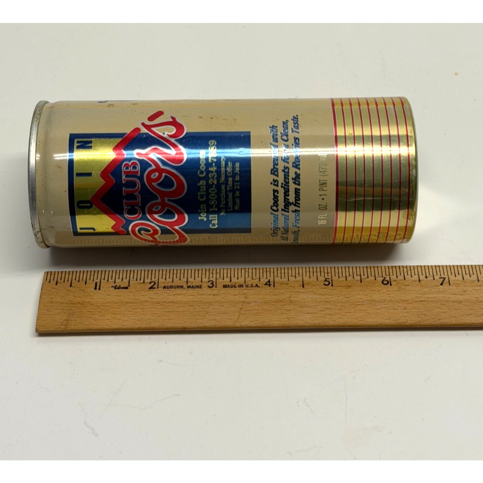 Vtg 1970s 1980s Coors Original Beer Can 16oz (1 Pint) Aluminum Pull Tab Empty