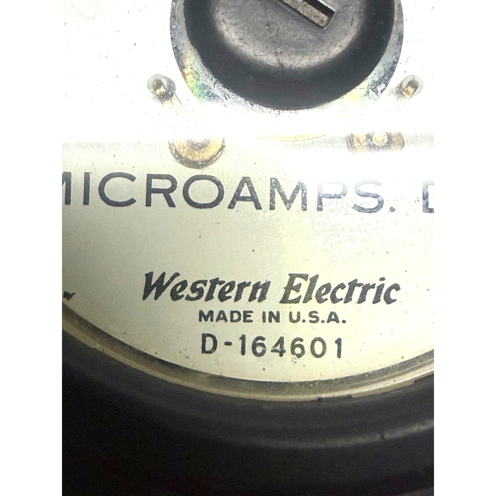 Vintage Western Electric DC Microamperes Panel Meter Gauge 0-50 uA D-164601