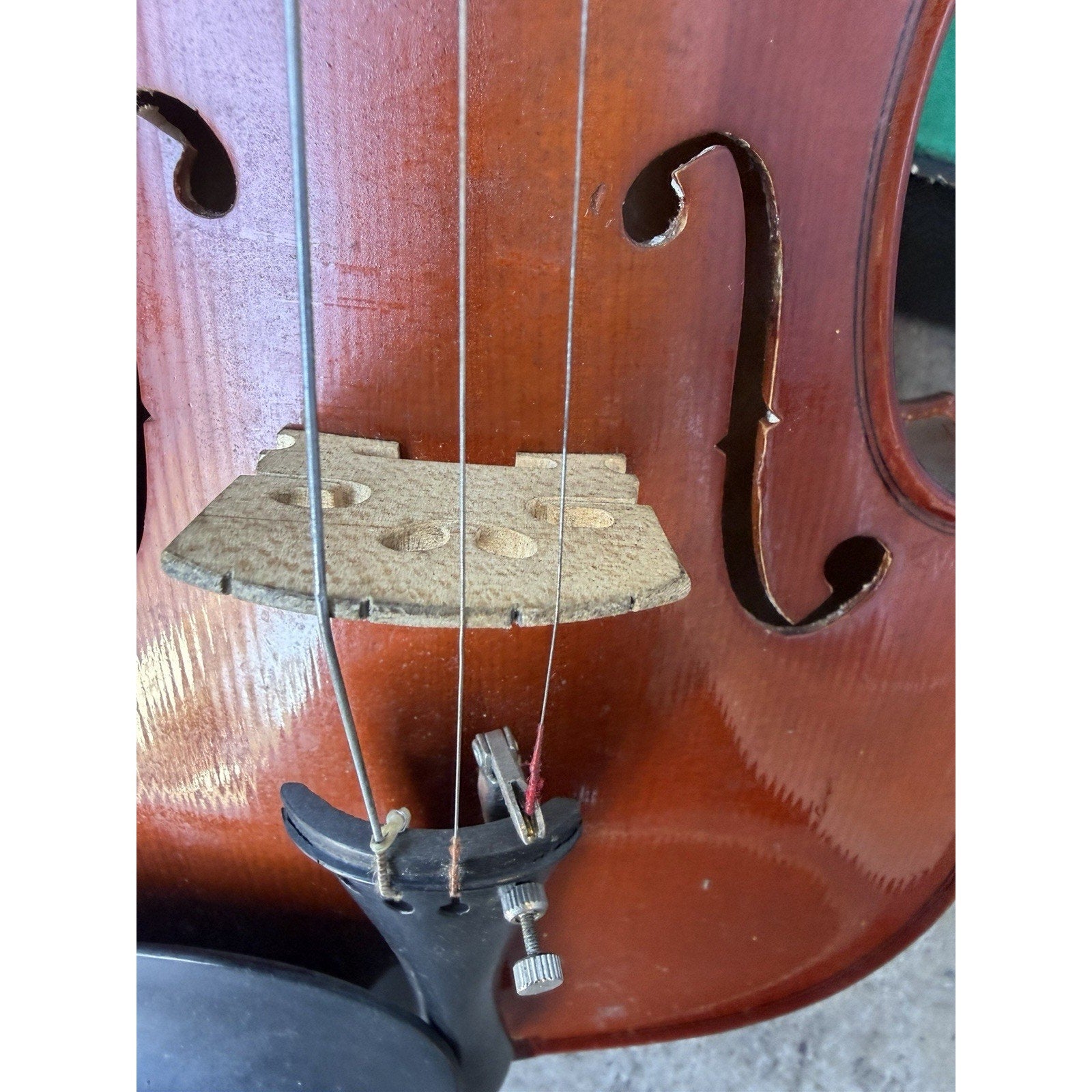 Vintage Stradavarius style 4/4 Violin w/Case & Bow ~~Missing Parts~~